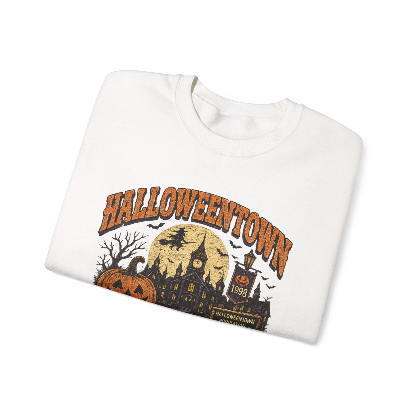 HalloweenTown University Sweatshirt — Retro Pumpkin & Ghost Crewneck