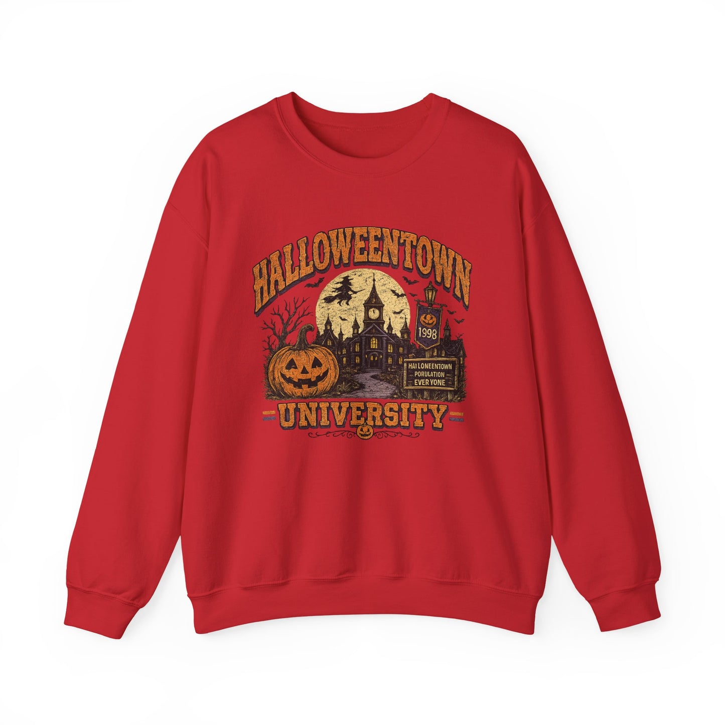 HalloweenTown University Sweatshirt — Retro Pumpkin & Ghost Crewneck