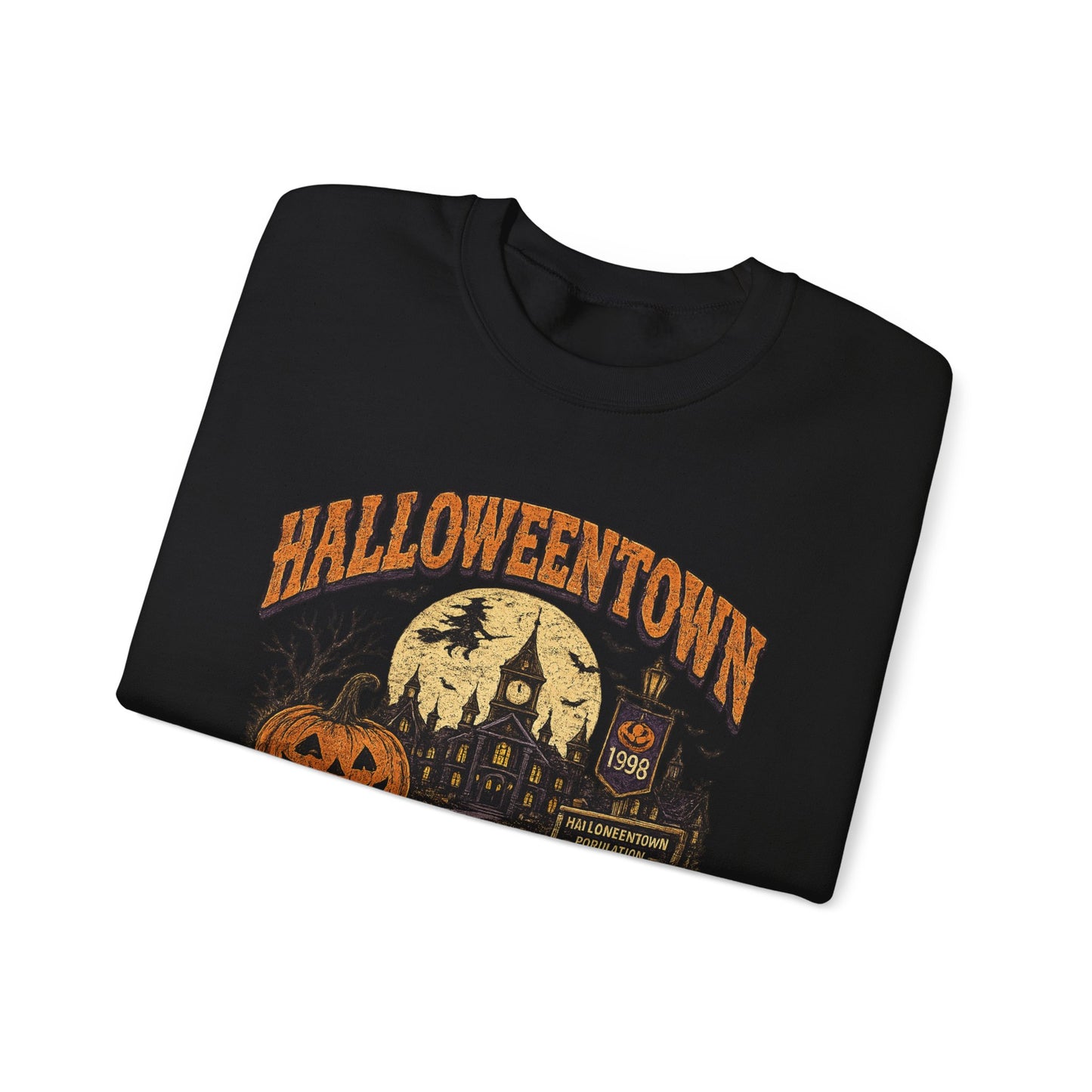 HalloweenTown University Sweatshirt — Retro Pumpkin & Ghost Crewneck
